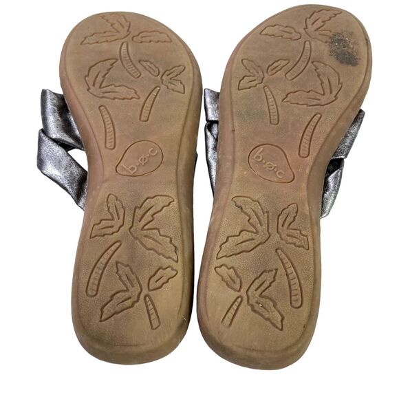 Boc Born Concept Silver Metallic Thongs Slides Sandals Flats Slip On Shoes sz 11 - Picture 14 of 16